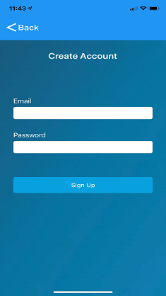 Sign-up screen