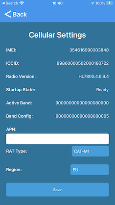Cellular settings
