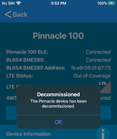 Device decommissioned