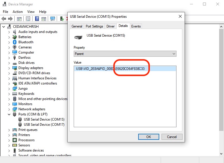 HCI UART Windows OS